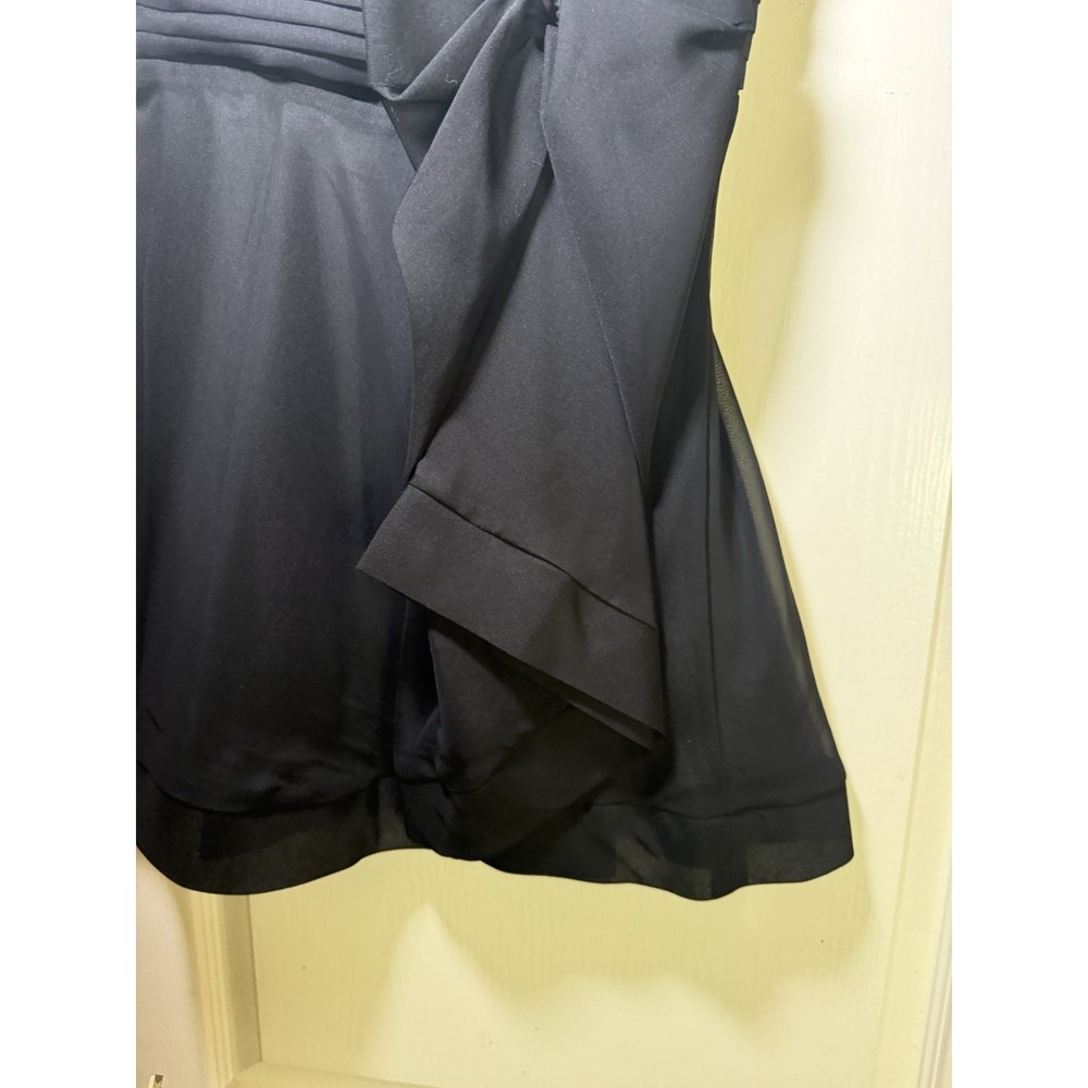 ABS Kids Girls Size 7 Black Chiffon Party Dress Bow Waist Sleeveless Special Occ - Picture 4 of 13